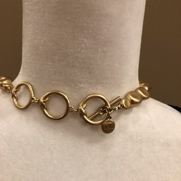 Jones New York Matte Gold Bead Statement Necklace and Matching Bracelet - Picture 5 of 8